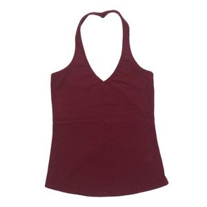 Burgundy Maroon Halter Top